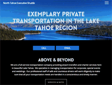 Tablet Screenshot of northtahoeexecutiveshuttle.com